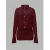 image:imageGORGLITTER Womens Sheer Going Out Dresses Mesh Long Sleeve Button Up DressRose Red
