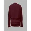 image:imageGORGLITTER Womens Sheer Going Out Dresses Mesh Long Sleeve Button Up DressRose Red