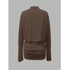 image:imageGORGLITTER Womens Sheer Going Out Dresses Mesh Long Sleeve Button Up DressRust Brown