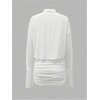 image:imageGORGLITTER Womens Sheer Going Out Dresses Mesh Long Sleeve Button Up DressWhite