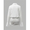 image:imageGORGLITTER Womens Sheer Going Out Dresses Mesh Long Sleeve Button Up DressWhite and Black