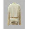 image:imageGORGLITTER Womens Sheer Going Out Dresses Mesh Long Sleeve Button Up DressYellow
