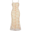 image:imageGORGLITTER Womens Floral Wedding Guest Bridal Shower Summer Midi DressesYellow Floral