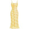 image:imageGORGLITTER Womens Floral Wedding Guest Bridal Shower Summer Midi DressesYellow Florals